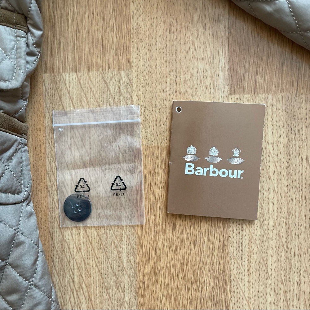 Barbour Downham Women's Quilted Tan Blazer with Brown Accents US Size 12 - Picture 14 of 16